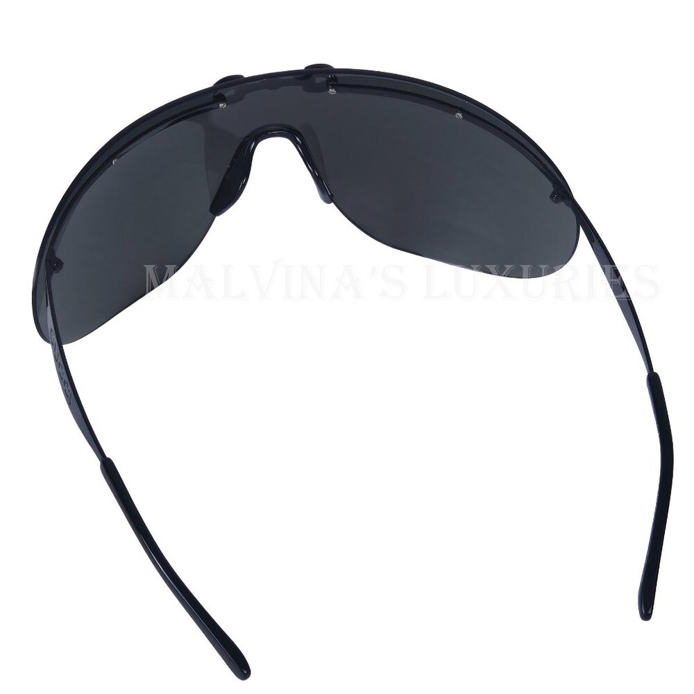 GUCCI SUNGLASSES GG1656S BLACK HORSEBIT OVERSIZED SHIELD UNISEX - Picture 9 of 15